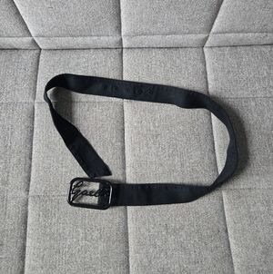 GAëLLE Paris | Cotton Belt With Logo Buckle In Black Size S